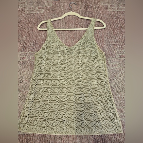 Nic and Zoe crochet tank and cardigan set silk and rayon blend. Large - Picture 10 of 16